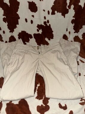 Banana Republic White and Light Beige Stretch Pants